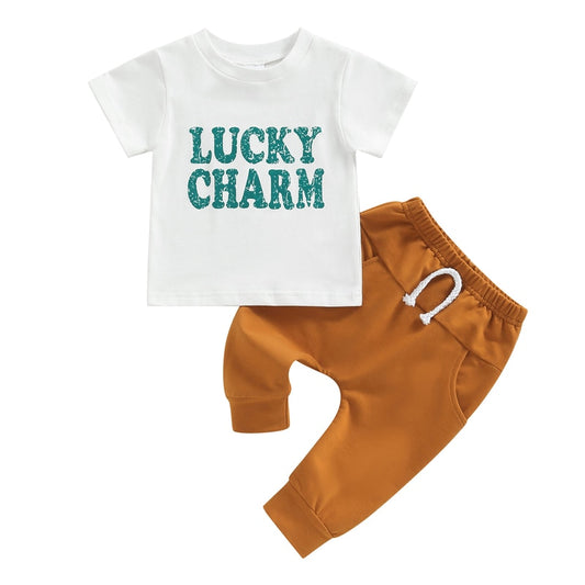 Printed Lucky Charm t-shirt & pant set