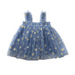 Summer Girls Dress Small Fresh Daisy Floral Toddler Girl Kids Birthday Party Dress Sling Tube Top Casual Tulle Princess Dresses