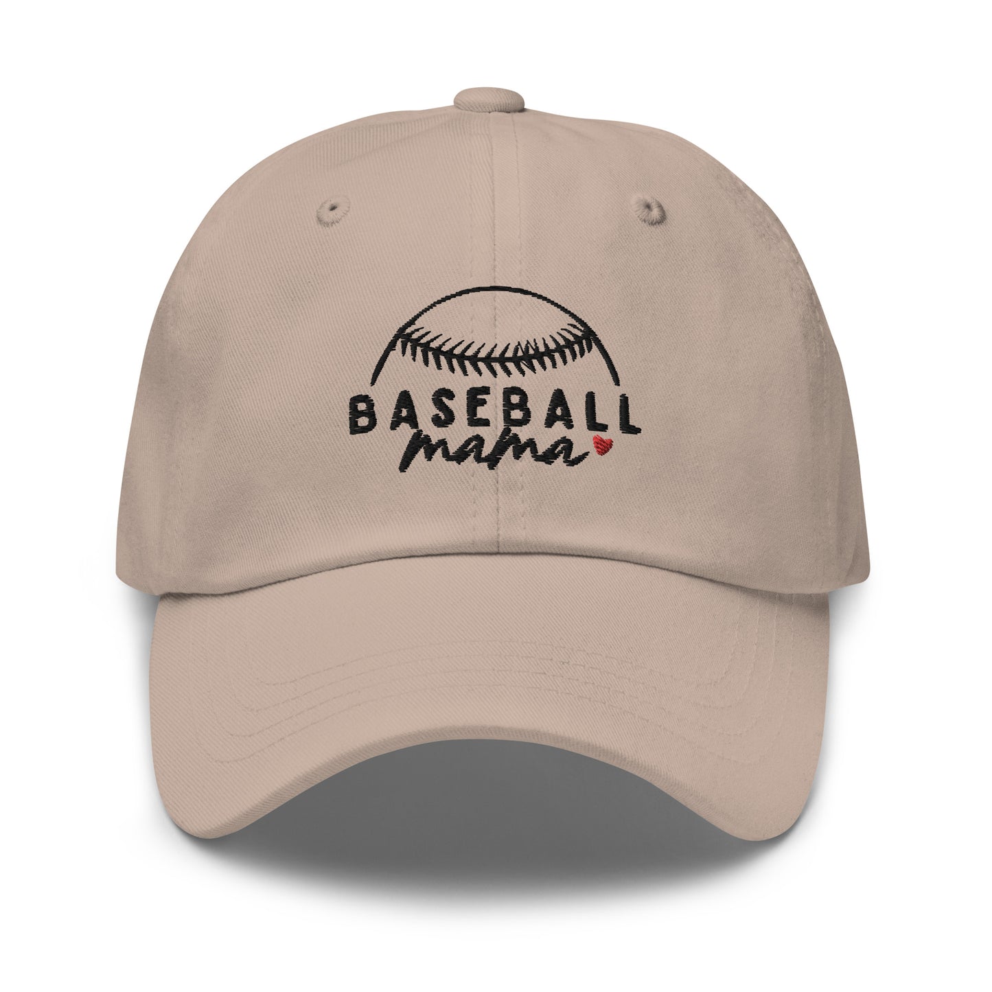 Baseball Mama Black Font Hat