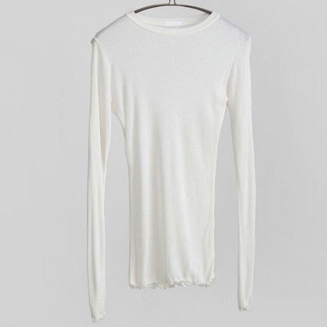 Slim long sleeved top