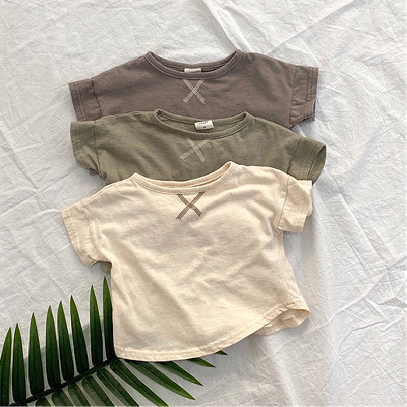 Short Sleeve Neutral Cotton Tee