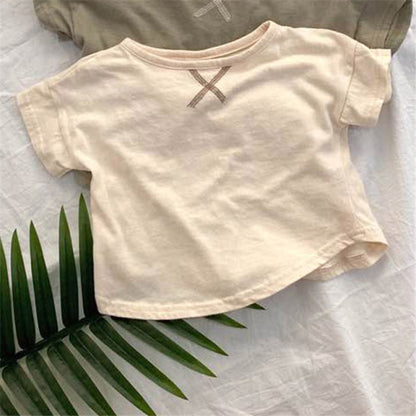 Short Sleeve Neutral Cotton Tee