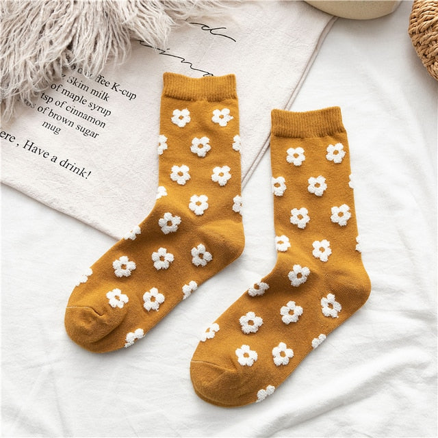 Women’s Neutral Floral Socks