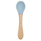 Wooden Handle Silicone Spoon For Baby Spoon