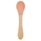 Wooden Handle Silicone Spoon For Baby Spoon