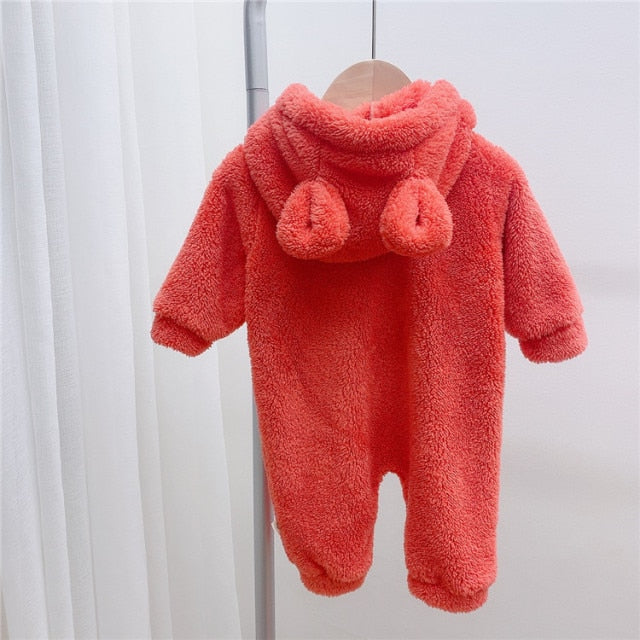 Cute Bear Hooded Romper