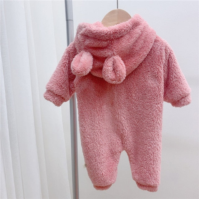 Cute Bear Hooded Romper