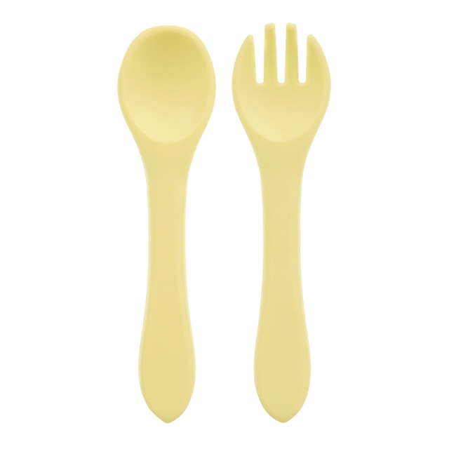 Wooden Handle Silicone Spoon For Baby Spoon