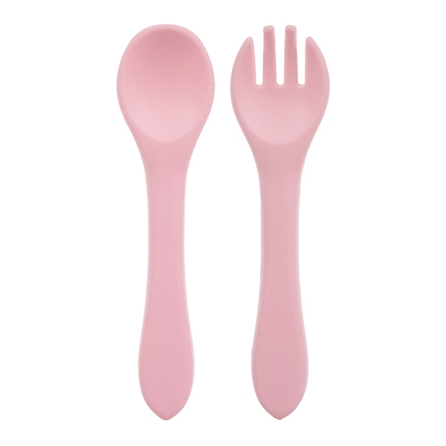 Wooden Handle Silicone Spoon For Baby Spoon