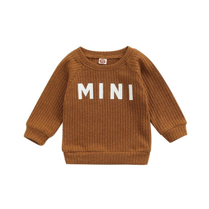 MINI Letter Printed Long Sleeve Pullover