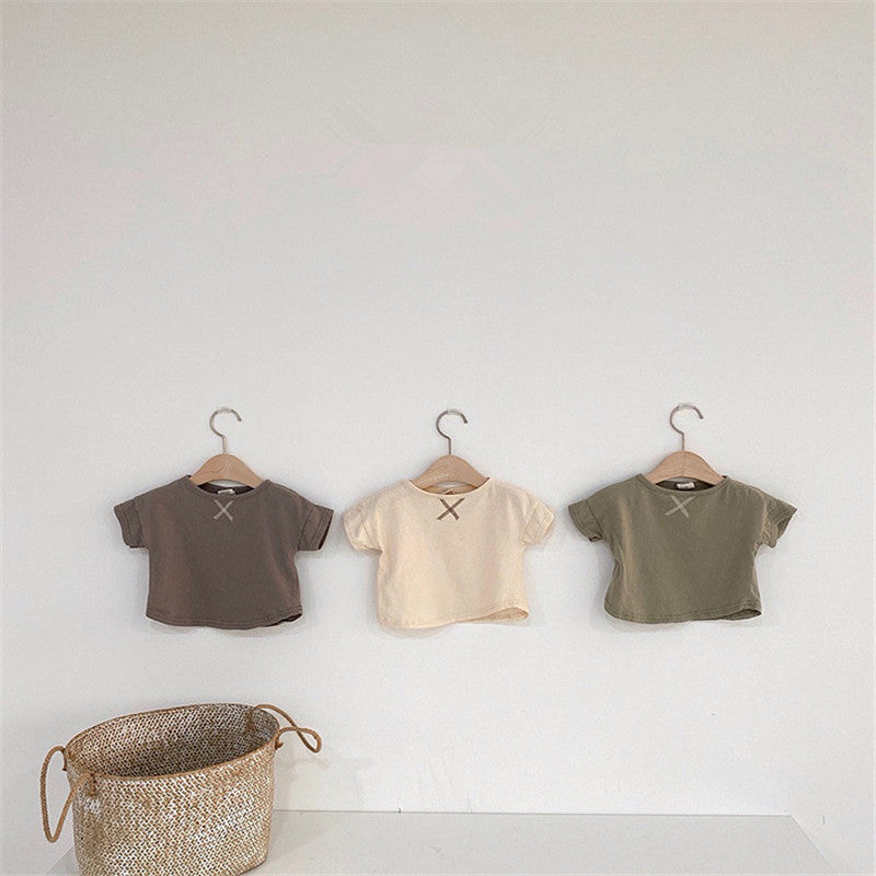 Short Sleeve Neutral Cotton Tee