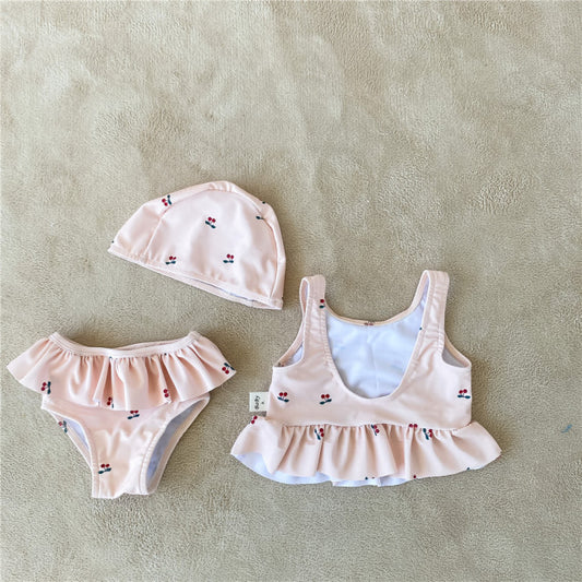 Cherry Swimming Wear 3pcs Swimmer Set