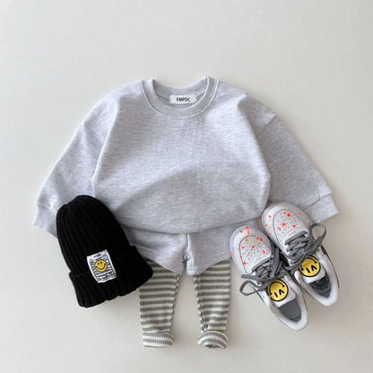 Candy Color Sweatshirts+Pants 2pcs Sets