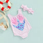 Cute Swimsuit / Headband 2pc Set