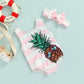 Cute Swimsuit / Headband 2pc Set