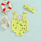 Cute Swimsuit / Headband 2pc Set